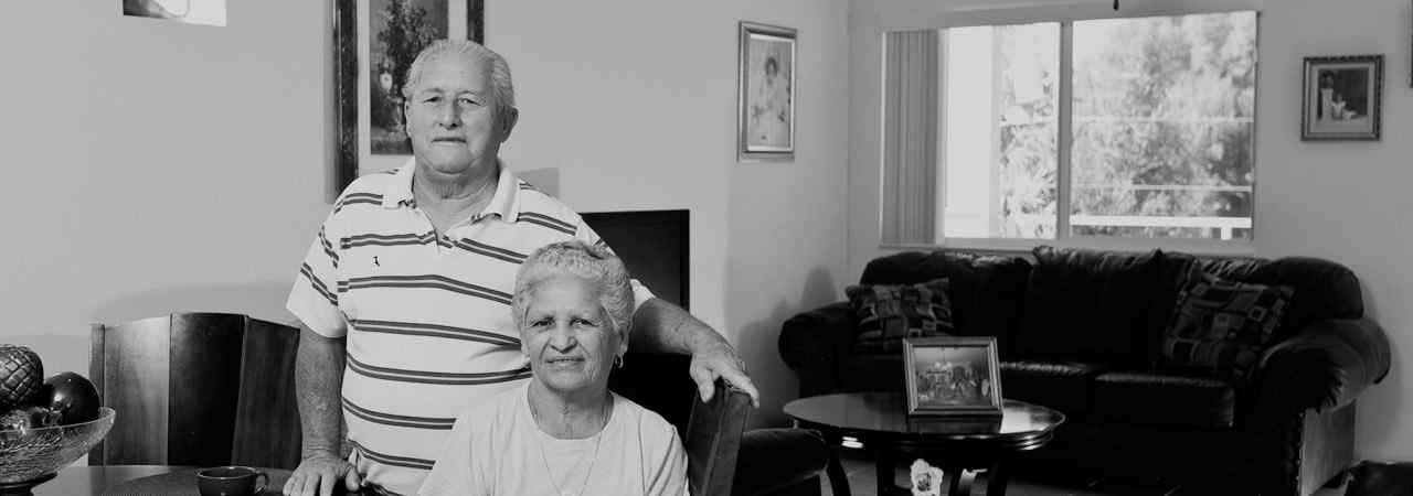 Couple in living room